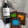 Vino tinto y 3 chocolates franceschi