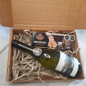 Pack Vino Blanco Gran reserva y turron español